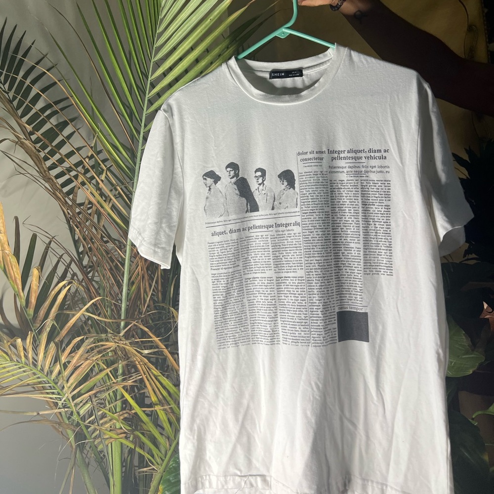 Newspaper Print T-shirt